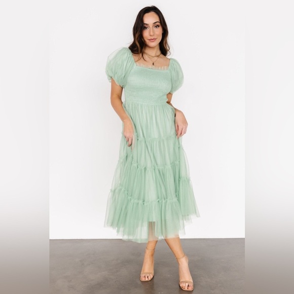 Pinkblush Dresses & Skirts - Pinkblush tulle mint sage midi dress nwt